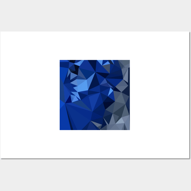 Catalina Blue Abstract Low Polygon Background Wall Art by retrovectors